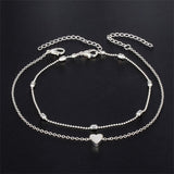 Hjemix | Motemassasje Hjerte Anklets for Kvinner