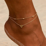 Hjemix | Motemassasje Hjerte Anklets for Kvinner