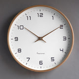 Hjemix skandinavisk treveggklokke | Minimalistisk design | Stille | Ideell for stuen og kontoret