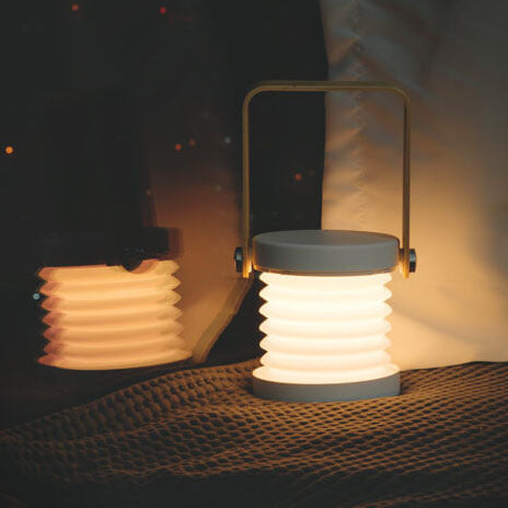 Hjemix | Lantern lampe nattlys kreativ sammenleggbar bærbar LED bordlampe