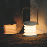 Hjemix | Lantern lampe nattlys kreativ sammenleggbar bærbar LED bordlampe