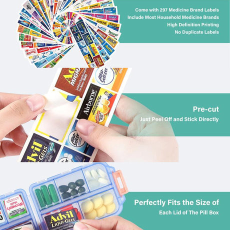 Hjemix | Reiseklareringsboks (161 etiketter for tilpasning)