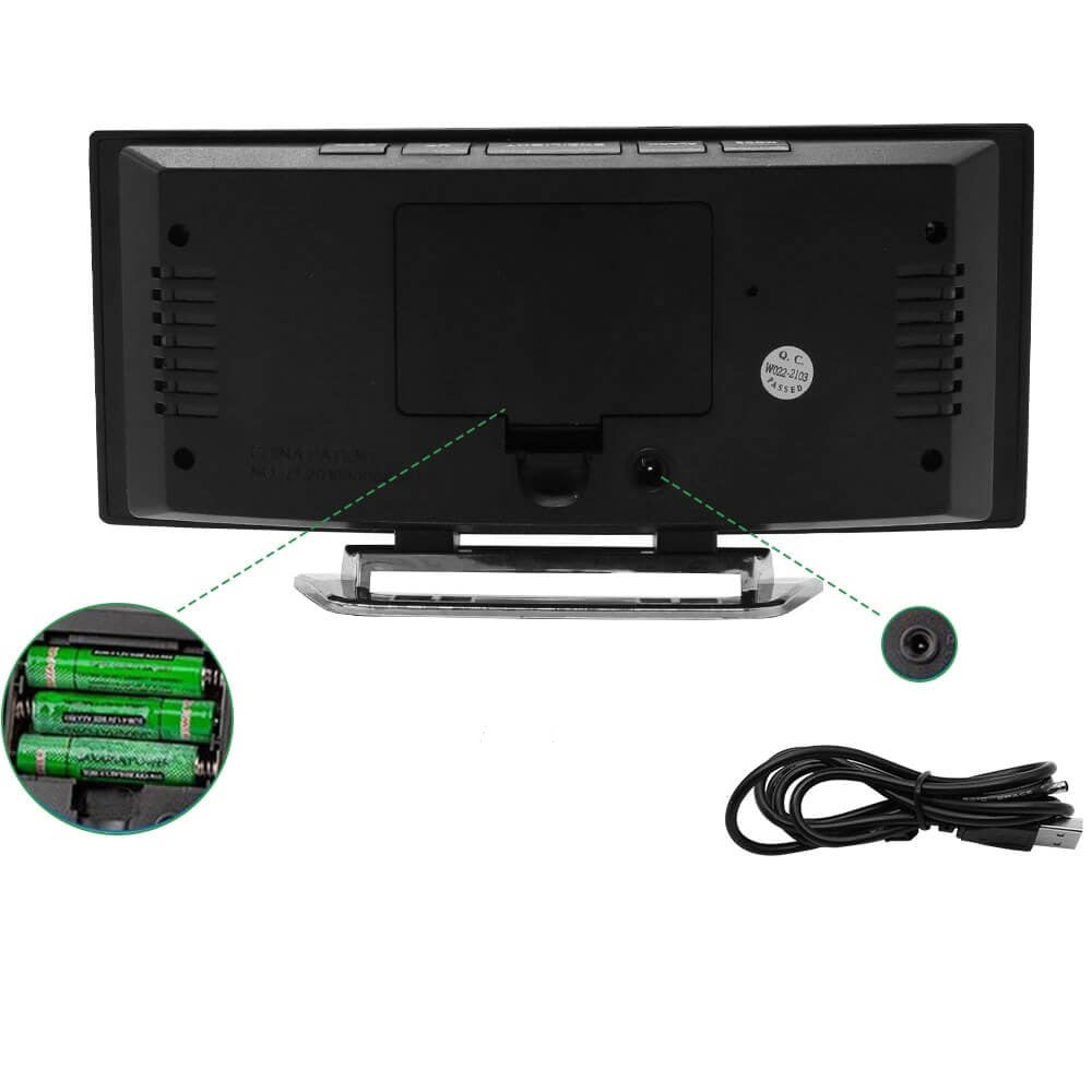 Hjemix | Buet LED Digital Vekkerklokke - Rass