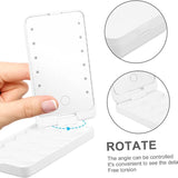 Hjemix | Reise sminkebørstesett med LED-lysmirror