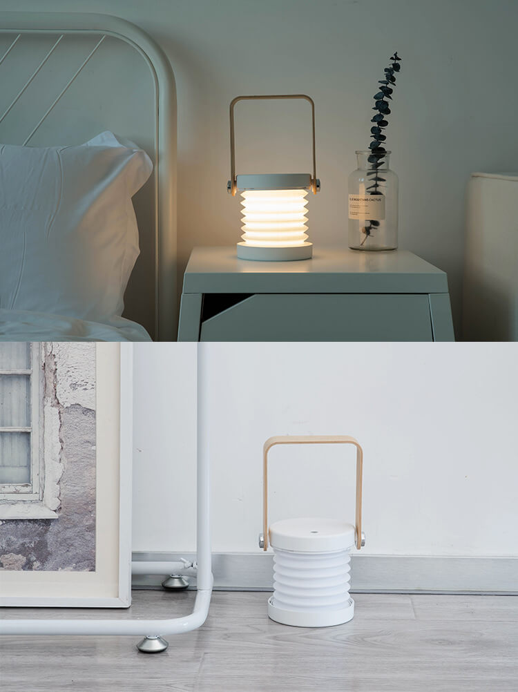 Hjemix | Lantern lampe nattlys kreativ sammenleggbar bærbar LED bordlampe