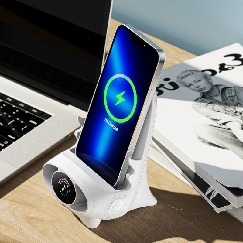 Hjemix | Mini Chair Trådløs Hurtiglader Multifunksjonell Telefonholder