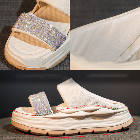 Hjemix | Glitrende Rhinestone Hæl Sandaler