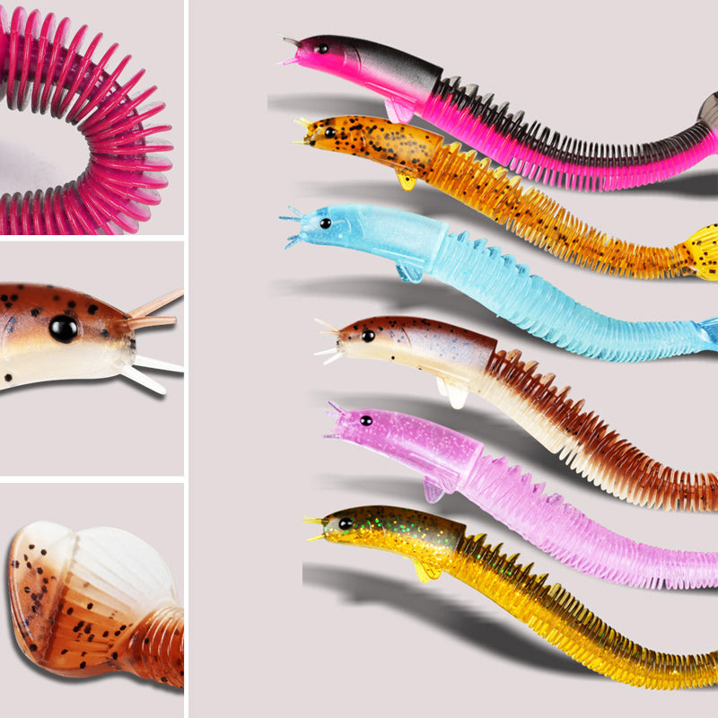 Hjemix | Nytt design Angler Dragon Hole Bait 46 seksjoner myk agn