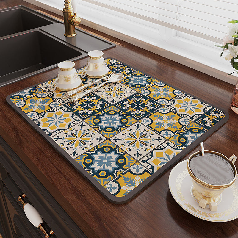 Hjemix | Retro Hurtigtørkende Vanntett Matte for Kjøkken-Bar-benkeplater