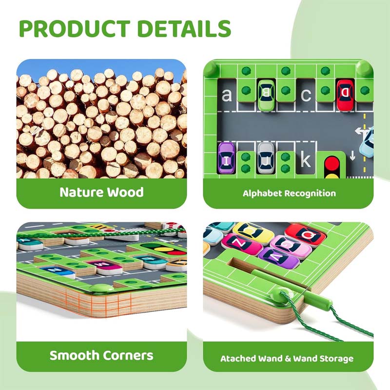 Hjemix | Magnetisk Alfabet Parkeringsleker