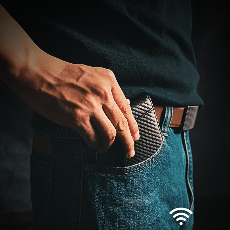 Hjemix | Tyverisikret magnetisk kortholder laget av ekte lær