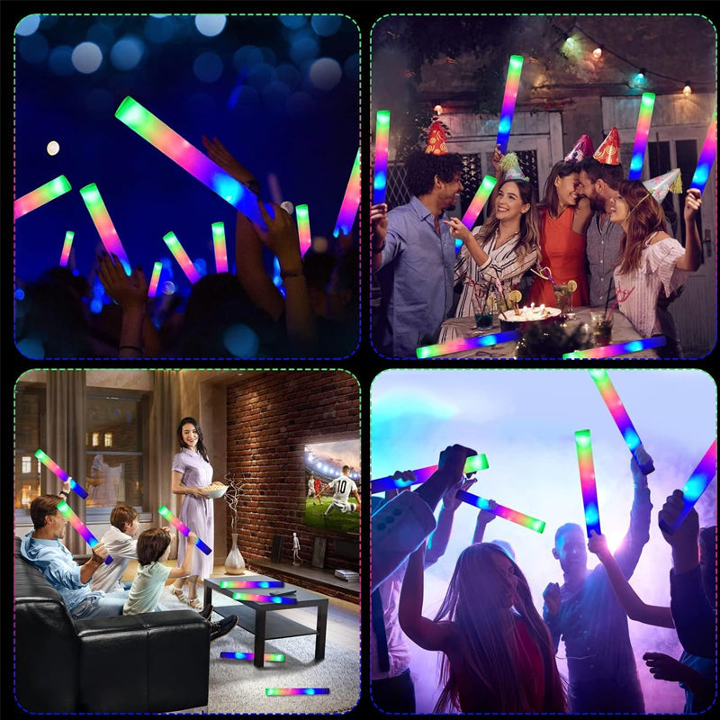 Hjemix | LED Fargerik Lysende Svamp Fluorescerende Stang