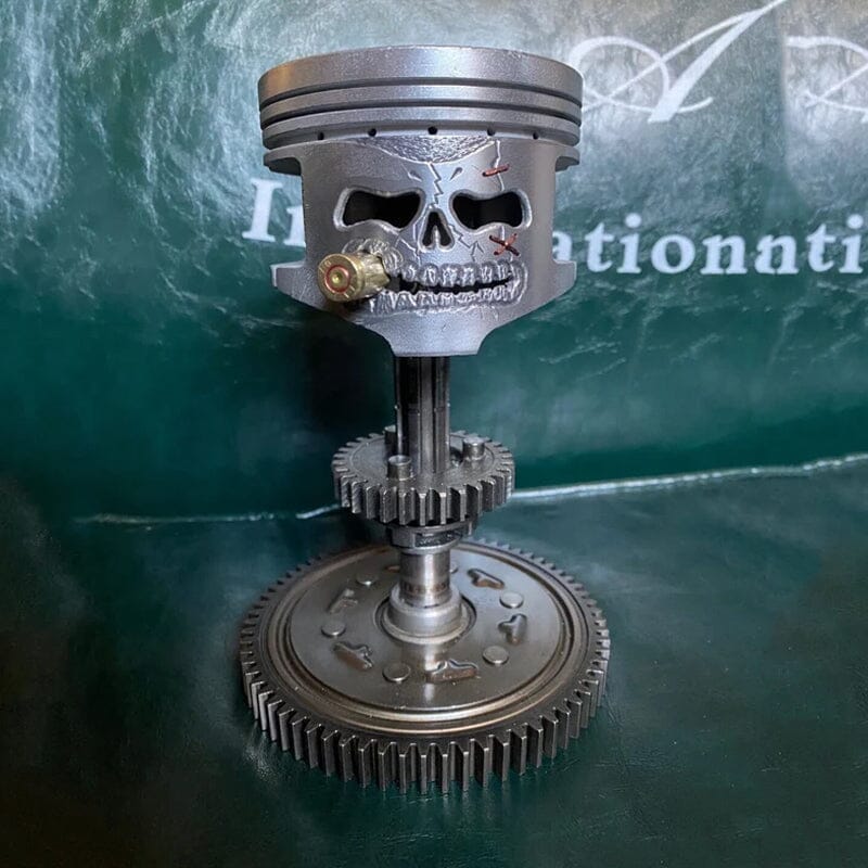 Hjemix | Piston Skull Face Skulptur