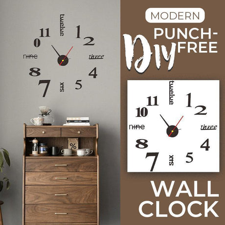 Hjemix | Moderne DIY stempelfri veggklokke
