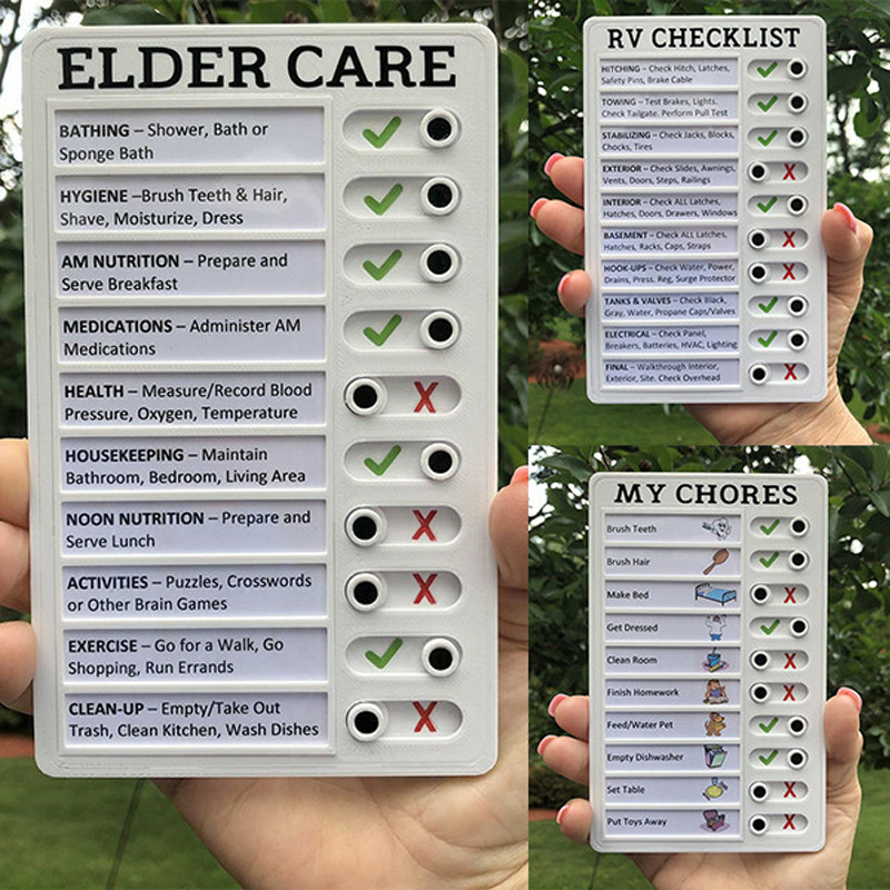 Hjemix | Memo Sjekkliste Tavle