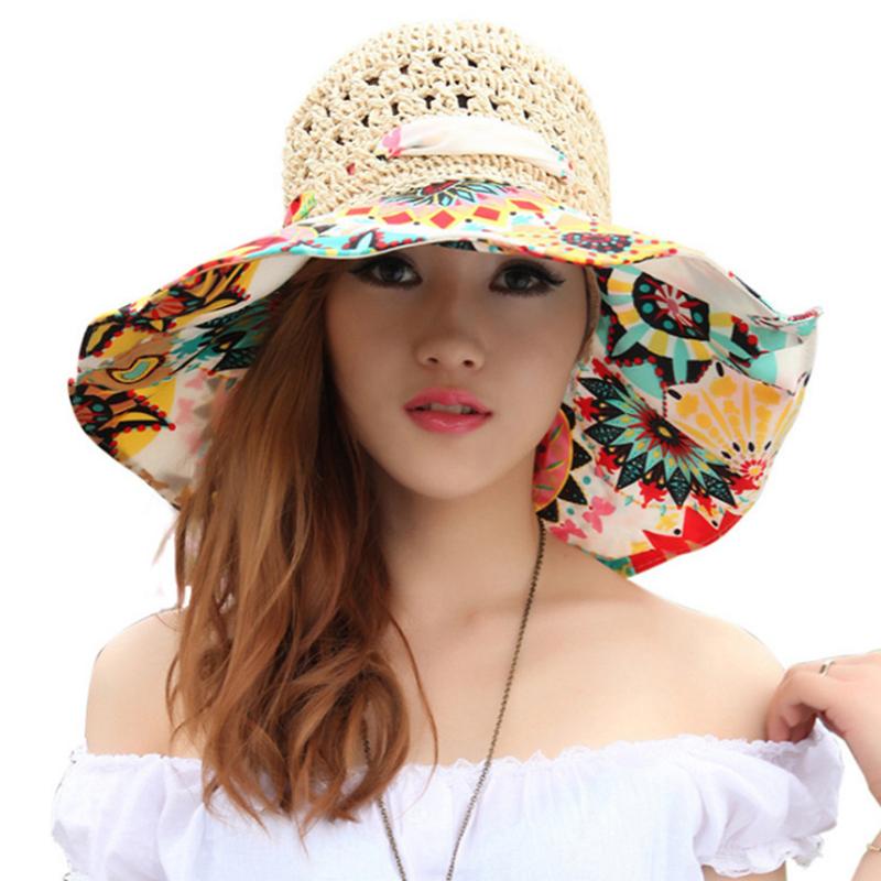 Hjemix | Fashion Hollow Printed Sun Hat