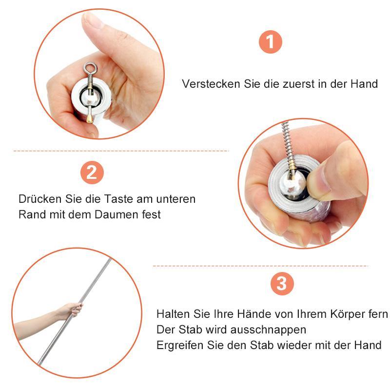 Hjemix | Bærbar metallstang for selvforsvar og magi