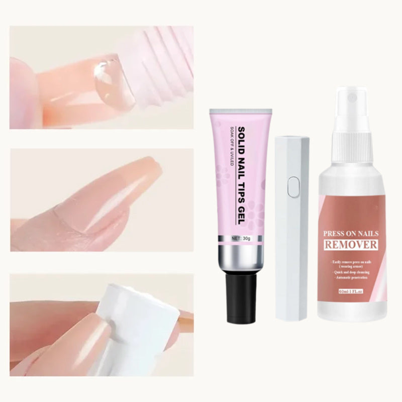 Hjemix | Magic Solid Nail Glue Set 3-i-1 Neglekunstsett
