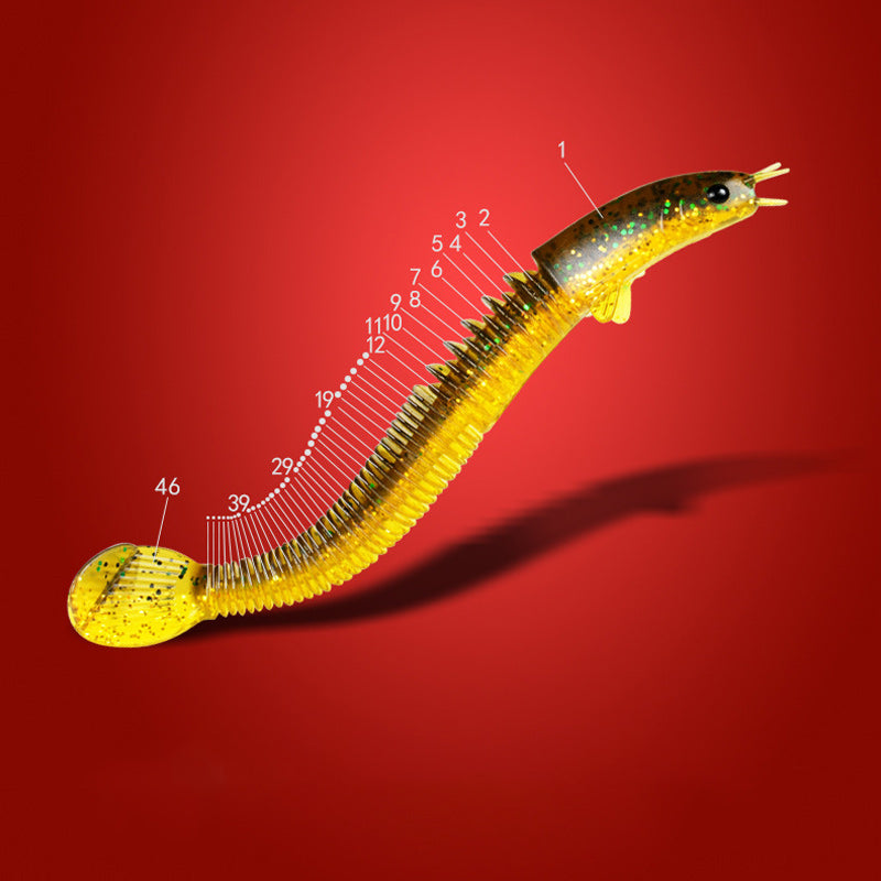 Hjemix | Nytt design Angler Dragon Hole Bait 46 seksjoner myk agn