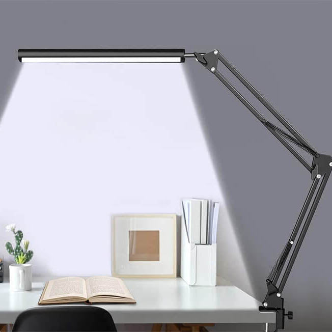 Hjemix | LED Foldbar Lang Arm Klips Øyevern USB Leselampe