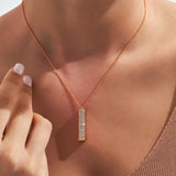 Hjemix | Secret I love you message bar necklace