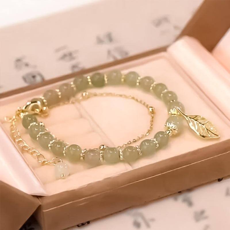 Hjemix | Hetian Jade Armbånd med Blad