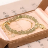 Hjemix | Hetian Jade Armbånd med Blad