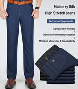 Hjemix | Mulberry Silke Høy Elastisk Jeans
