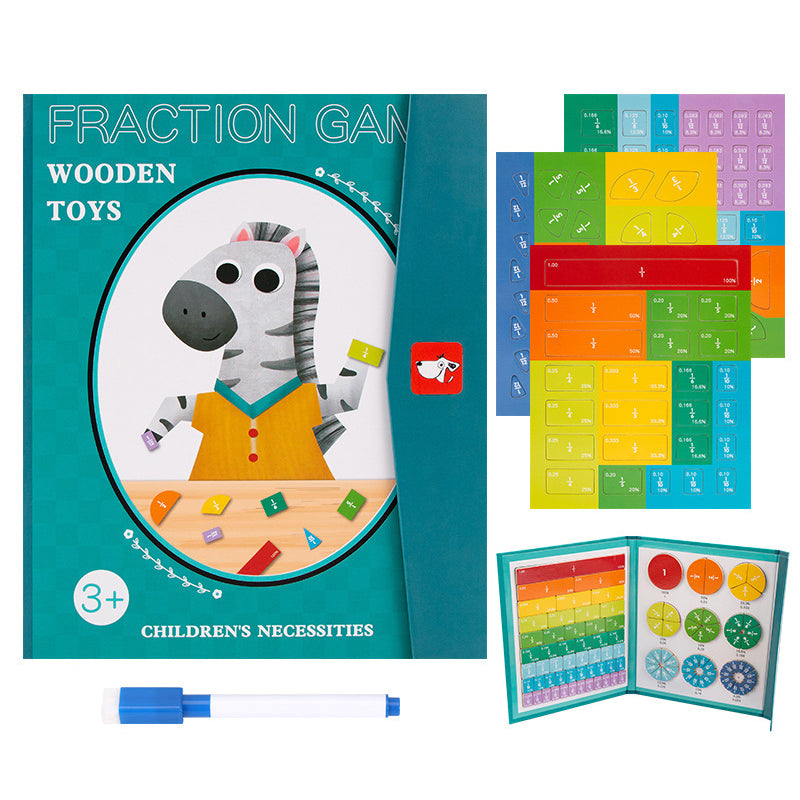 Hjemix | Montessori Utdanningsbok Brøk Graf for Barn