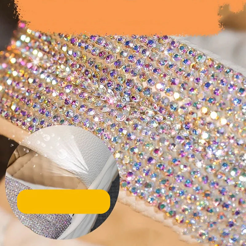 Hjemix | Glitrende Rhinestone Hæl Sandaler