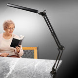 Hjemix | LED Foldbar Lang Arm Klips Øyevern USB Leselampe