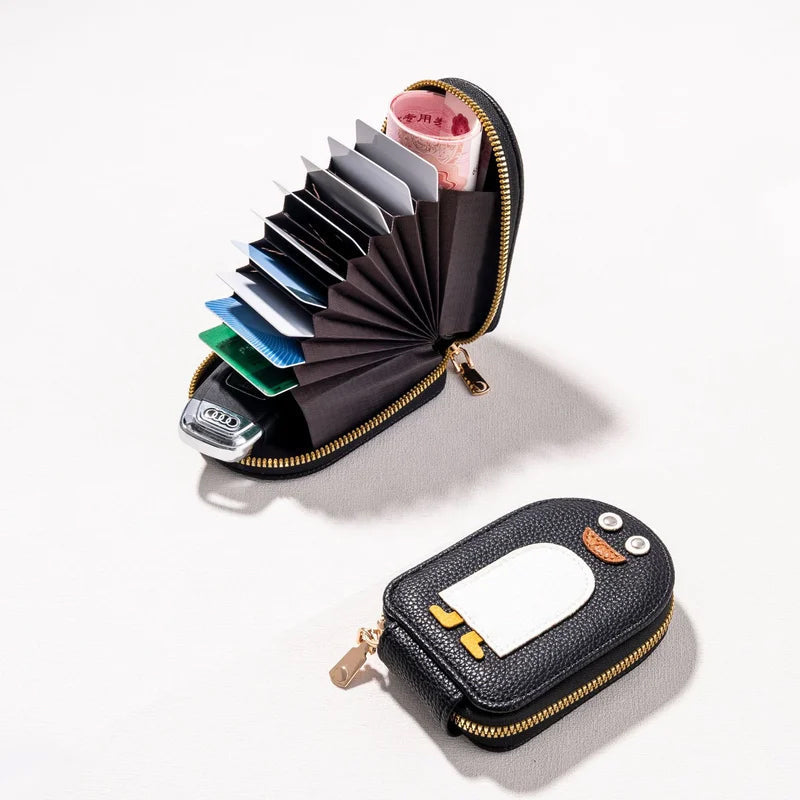 Hjemix | Søte Pingviner PU Kredittkort Myntekesje