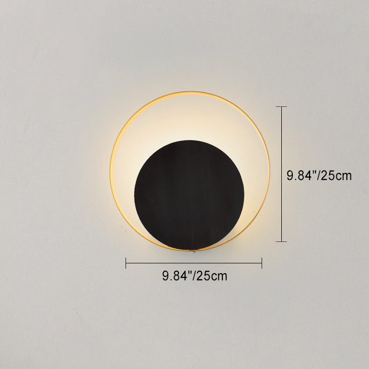 Hjemix | Moderne Minimalistisk Jern Sirkel Ring 1-Lyskilde Vegglampe For Soverom