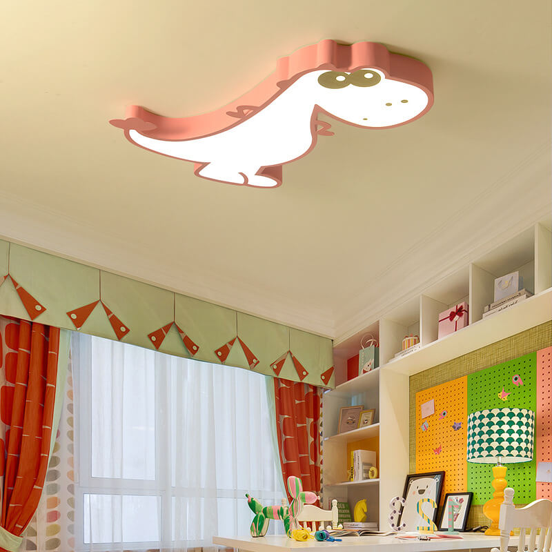 Hjemix | DinoBright LED Taklampe | Kreativ Dinosaur Design | Barnerom Lampe | Varm & Hvit Lys | Dempbar