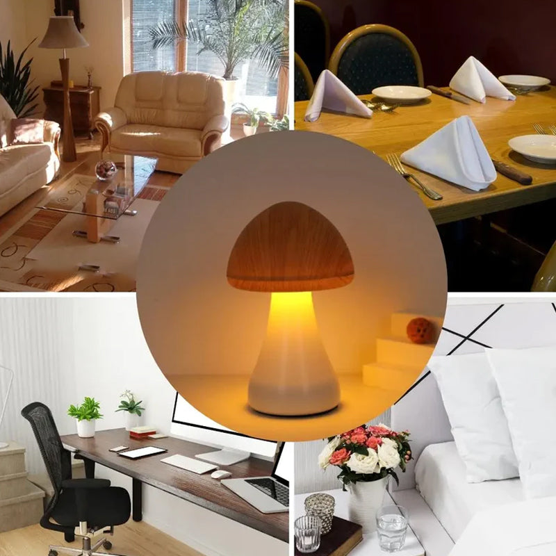 Hjemix | LED oppladbar berørings-sopp skrivebordslampe