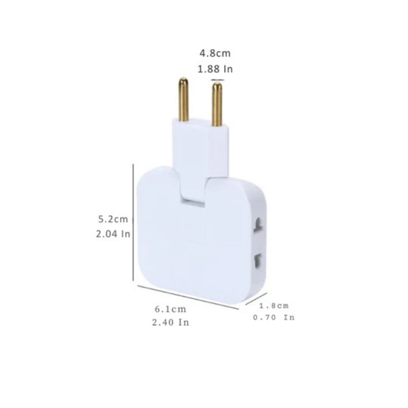 Hjemix | FlexiPlug – Ultrap tynn 180° roterbar skjøteledning med flere stikkontakter