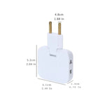 Hjemix | FlexiPlug – Ultrap tynn 180° roterbar skjøteledning med flere stikkontakter