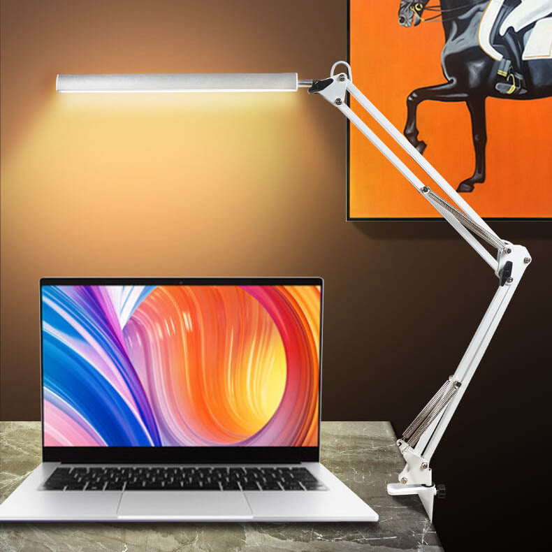 Hjemix | LED Foldbar Lang Arm Klips Øyevern USB Leselampe