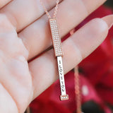 Hjemix | Secret I love you message bar necklace