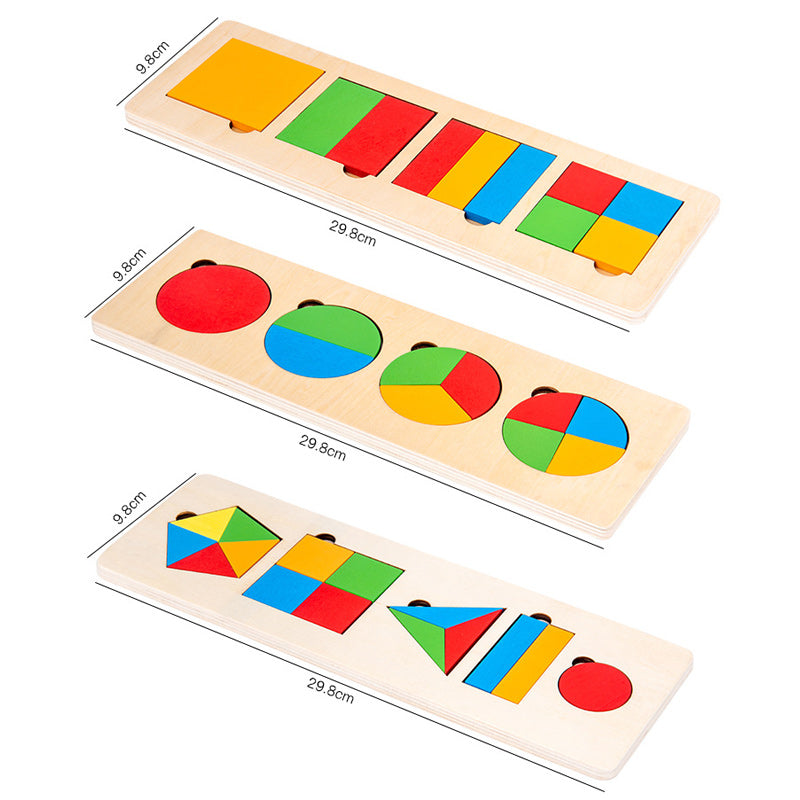 Hjemix | Montessori tre sorteringsspill med geometriske former