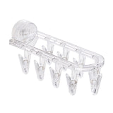 Hjemix | Sugkop sammenleggbart klesstativ med klips