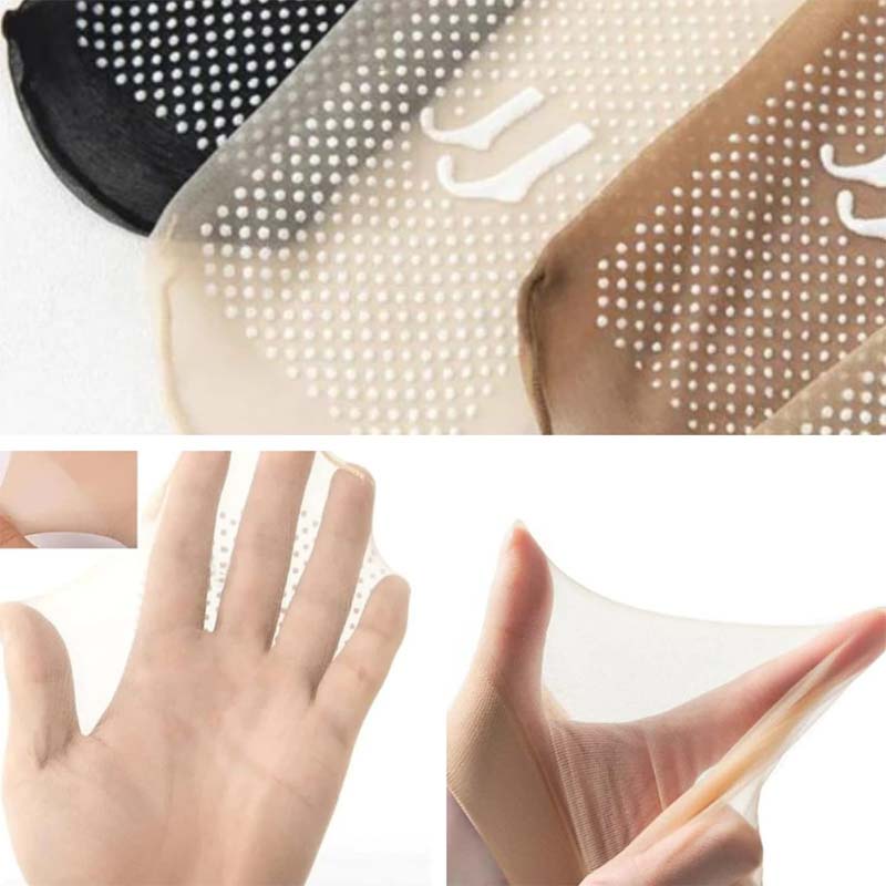 Hjemix | Vår Sommer Usynlige Non-Slip Krystall Silke Sokker