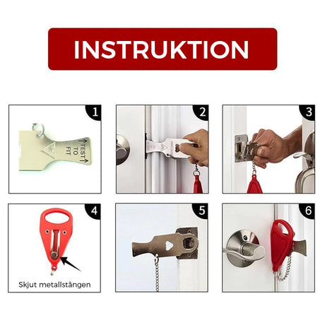 Hjemix | Bærbar Sikkerhetsdør Lås