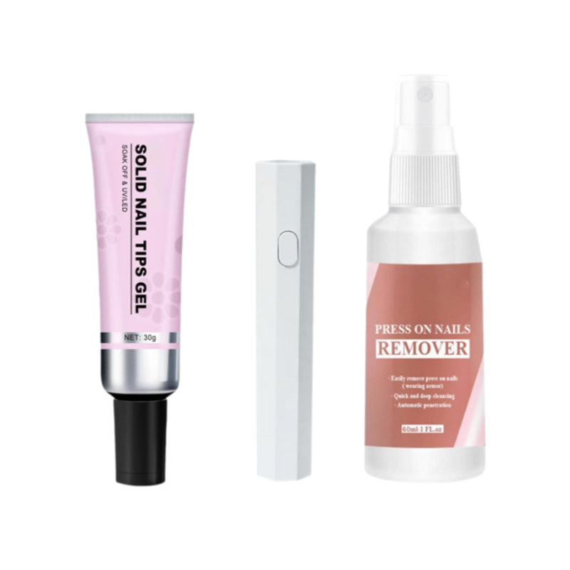 Hjemix | Magic Solid Nail Glue Set 3-i-1 Neglekunstsett