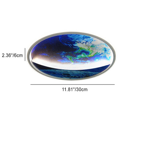 Hjemix | Modern Art Deco Planet Earth Rund Silikon Jern LED Taklampe For Stue