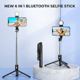 Hjemix | Ny 6 i 1 Bluetooth Selfie Stang