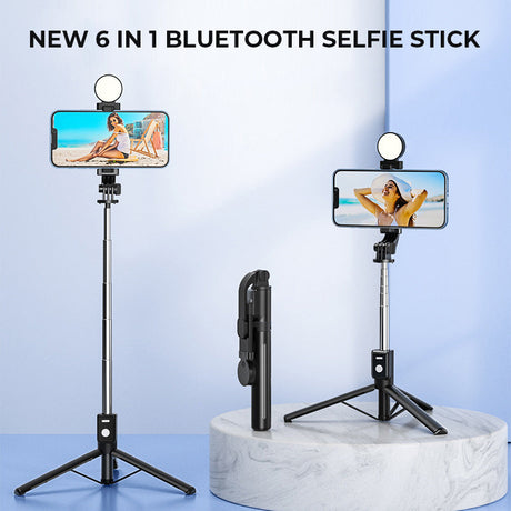 Hjemix | Ny 6 i 1 Bluetooth Selfie Stang