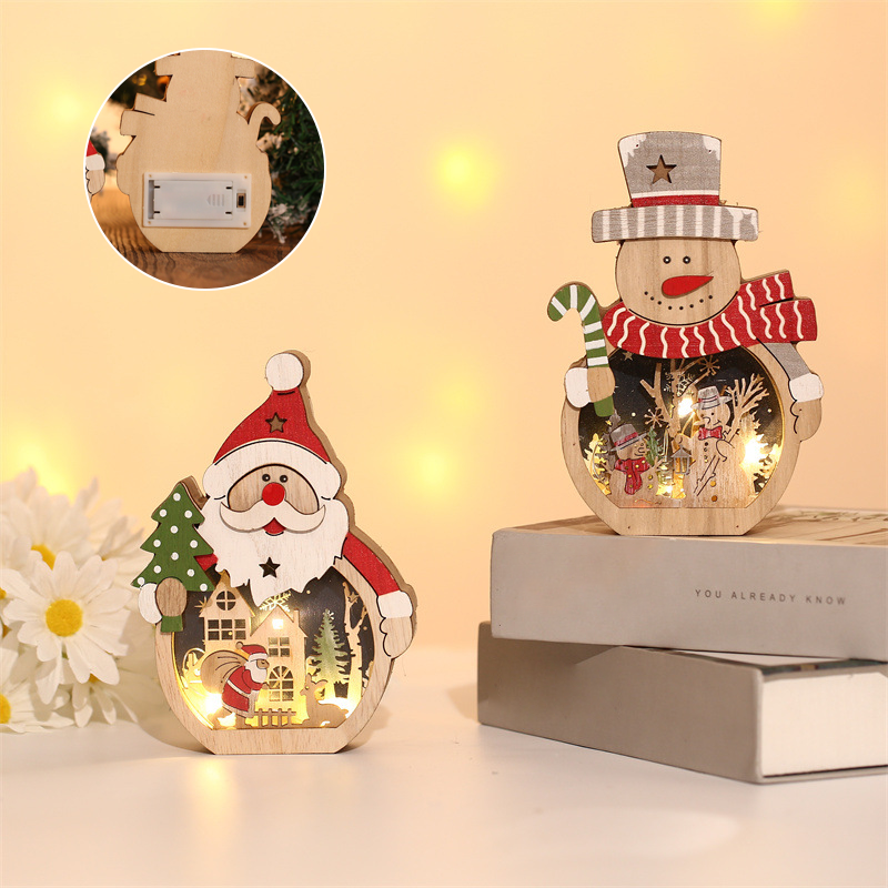 Hjemix | LED julekuler i tre med belysning