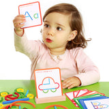 Hjemix | Montessori Barns Puslespill Logikktrening Ring Spill