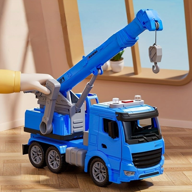 Hjemix | Krane Truck Leketøy med Lys & Lyd – Bevegelig Utlegg for Bygge Rollespill